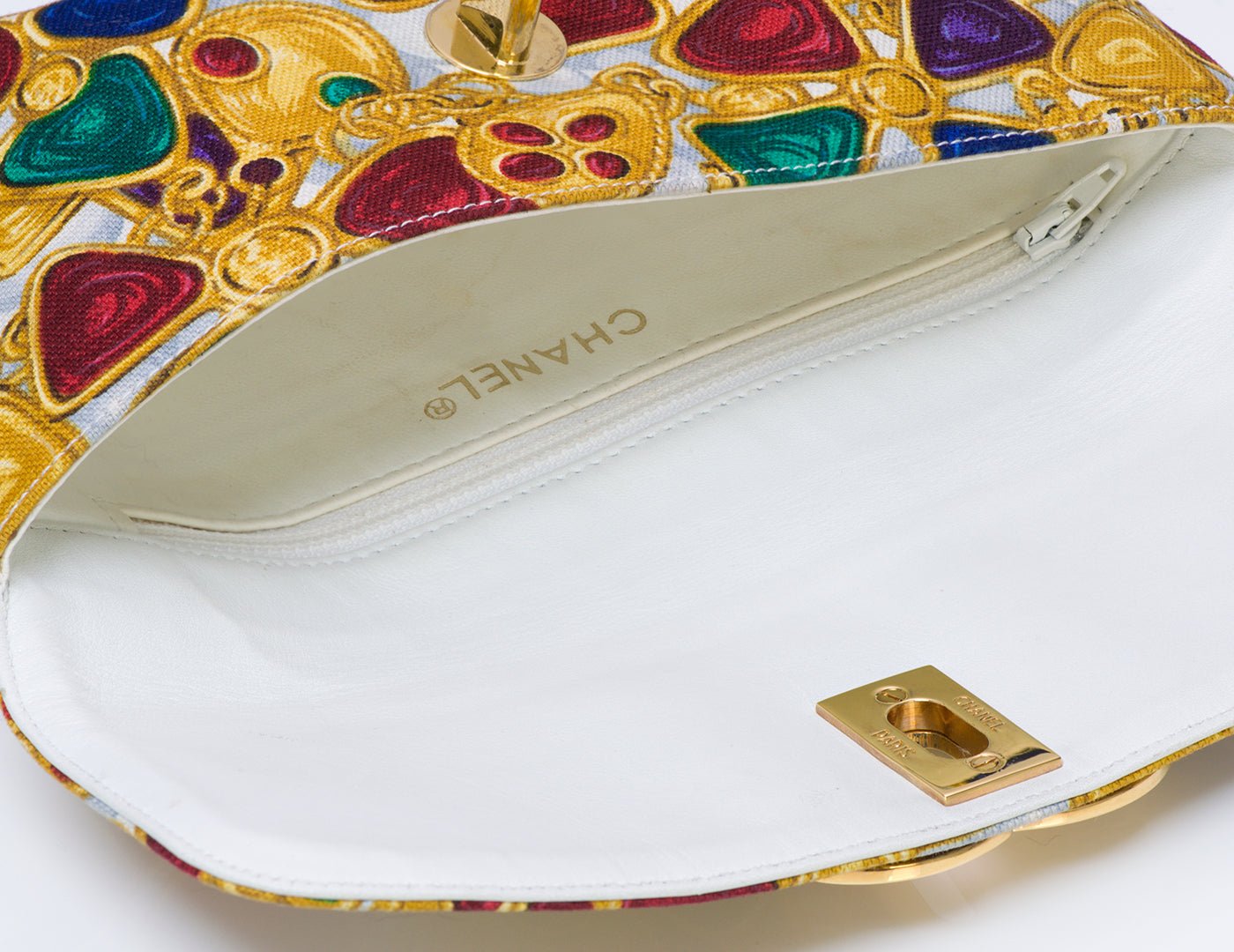 Chanel CC Gripoix Print Multi Color Clutch Bag