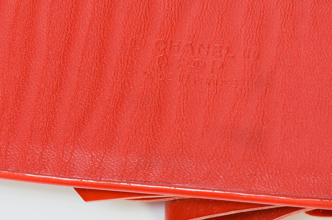Chanel CC Spring 2008 Red Patent Leather Bow Belt