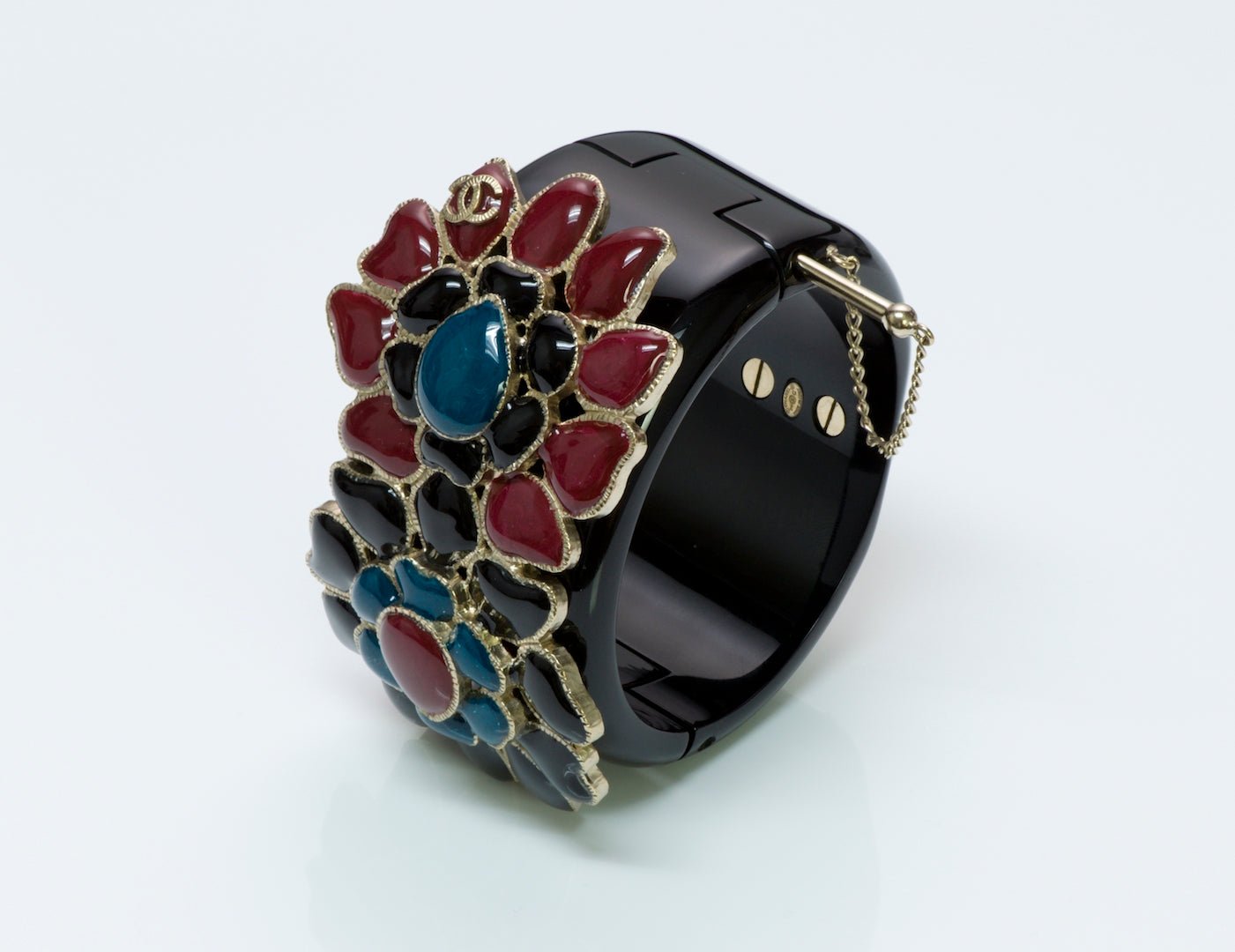 Chanel Gripoix Flower Bangle Bracelet