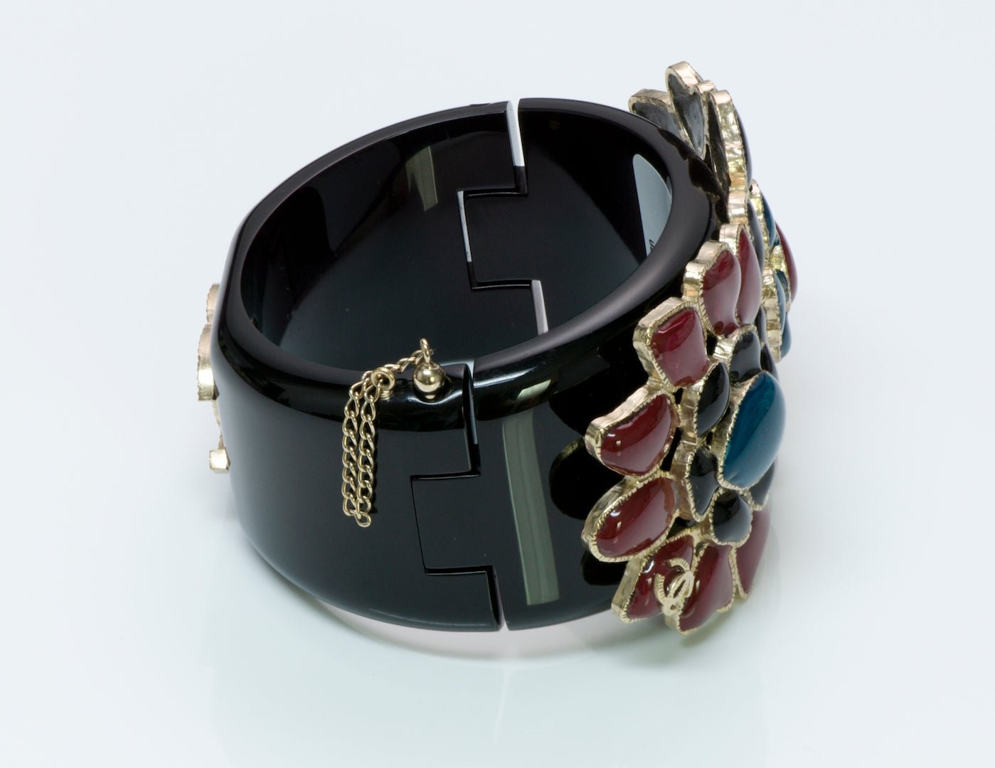 Chanel Gripoix Flower Bangle Bracelet