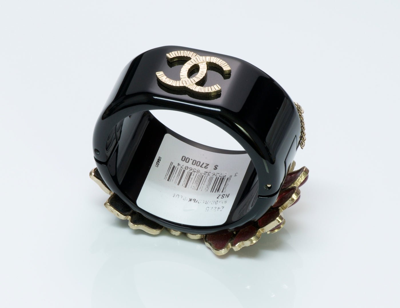 Chanel Gripoix Flower Bangle Bracelet