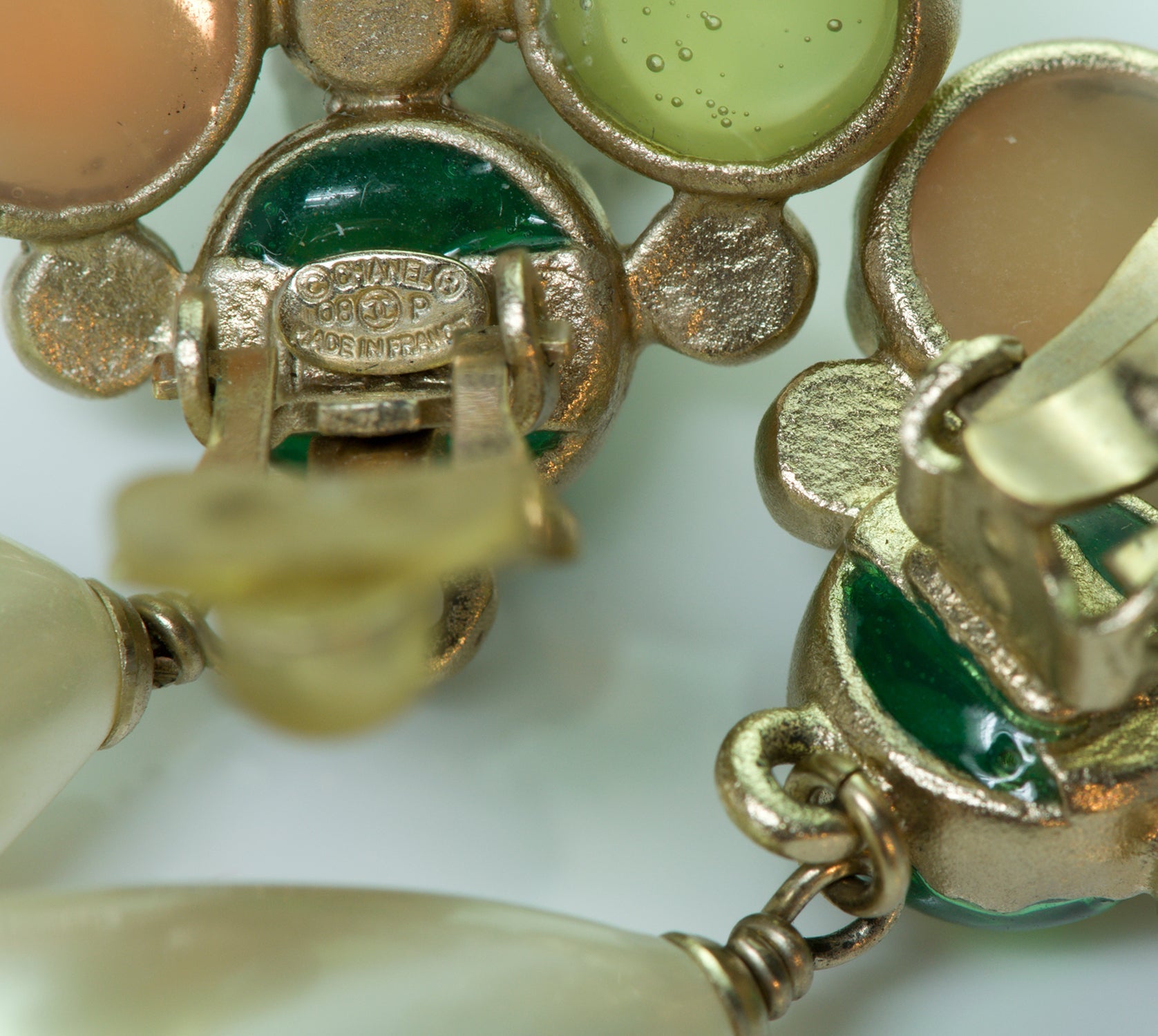 Chanel Gripoix Pearl Drop Earrings