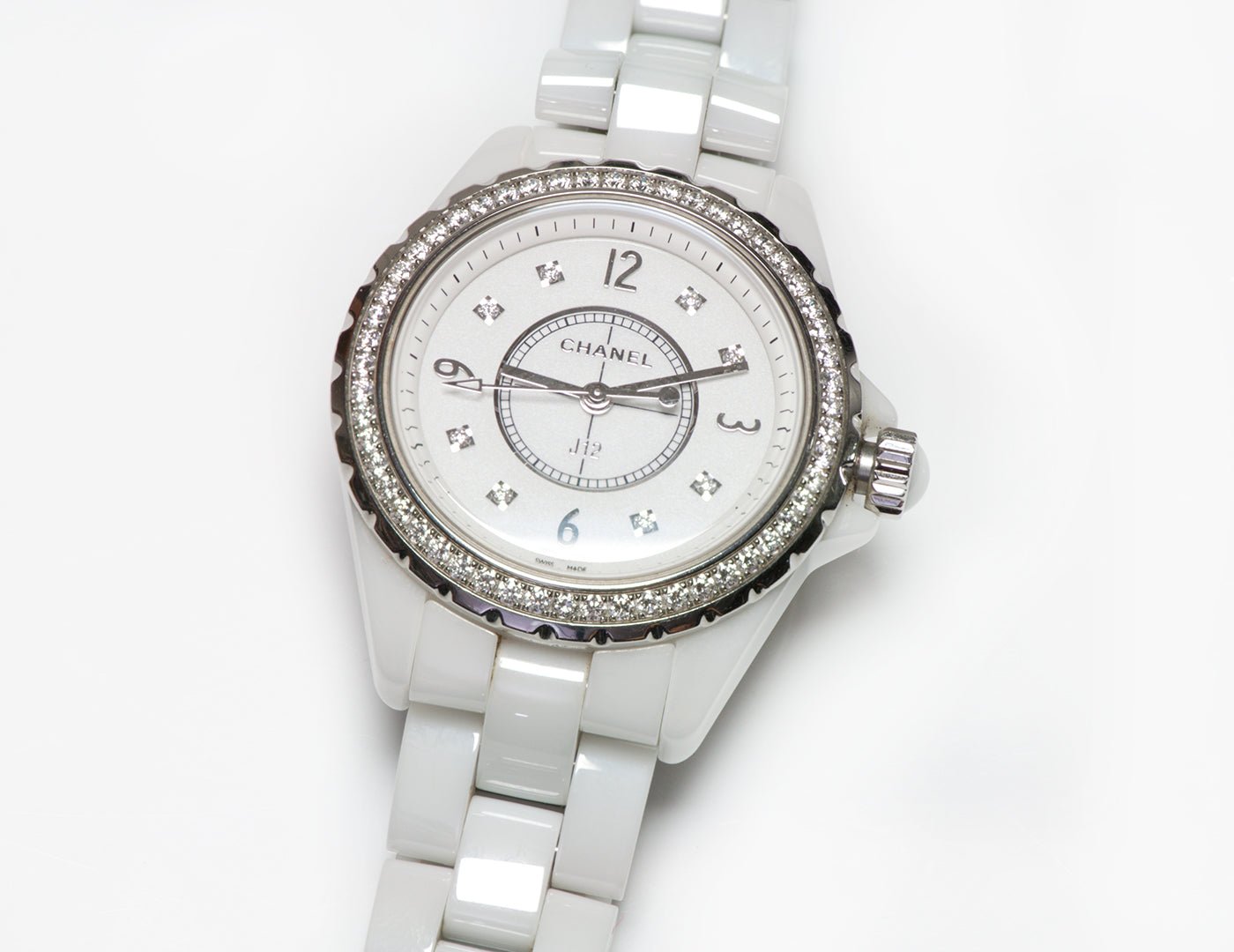Chanel J12 Diamond White Ceramic Women's Watch