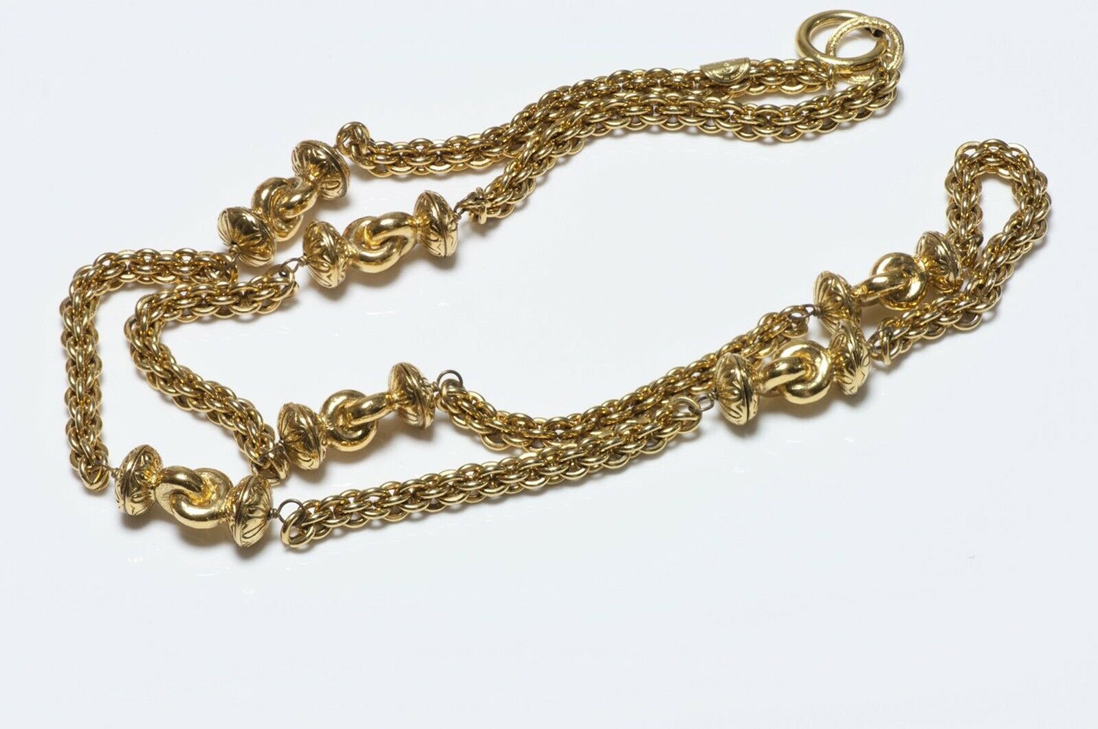 CHANEL Paris 1970’s Byzantine Style Sautoir Chain Necklace