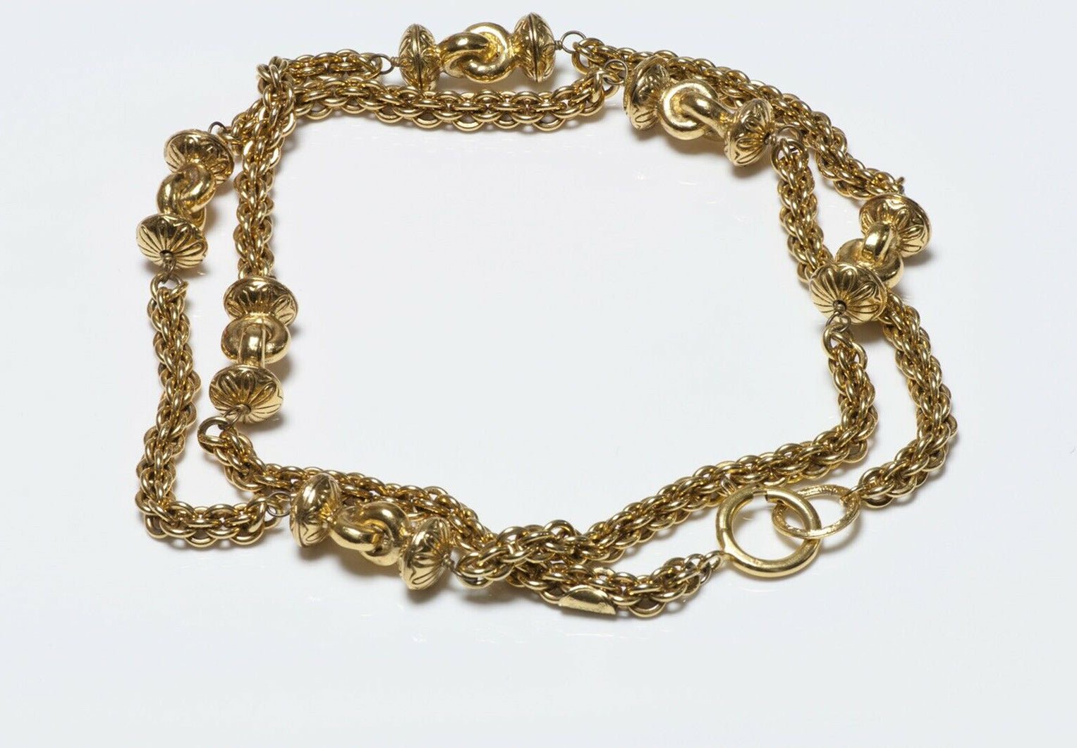 CHANEL Paris 1970’s Byzantine Style Sautoir Chain Necklace