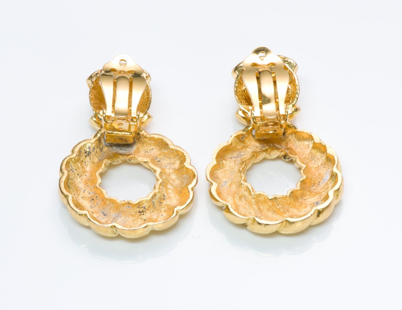 Chanel Paris 1980’s CC Twist Hoop Earrings