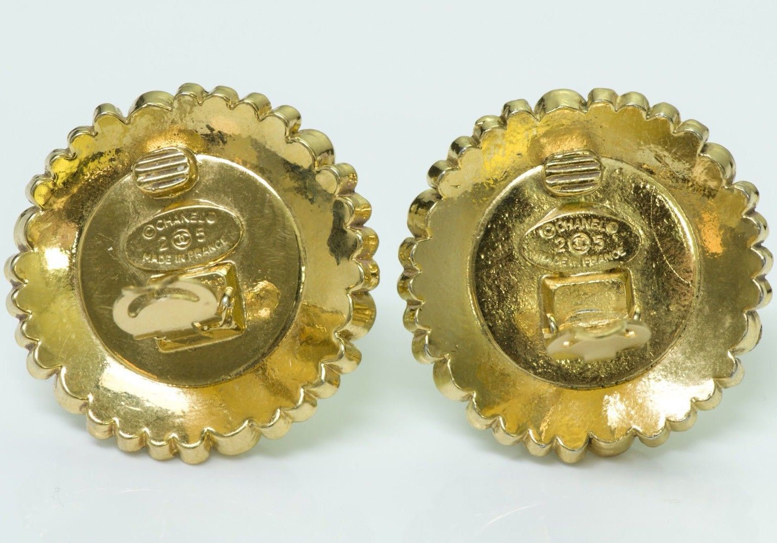 Chanel Paris 1980’s Pearl Crystal Earrings