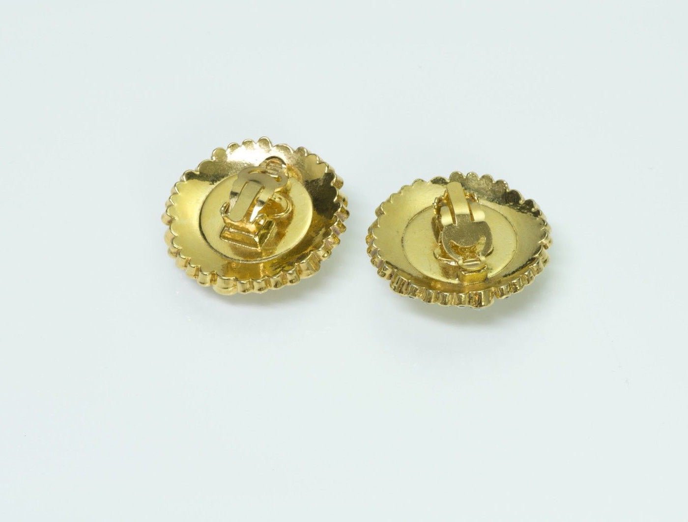 Chanel Paris 1980’s Pearl Crystal Earrings