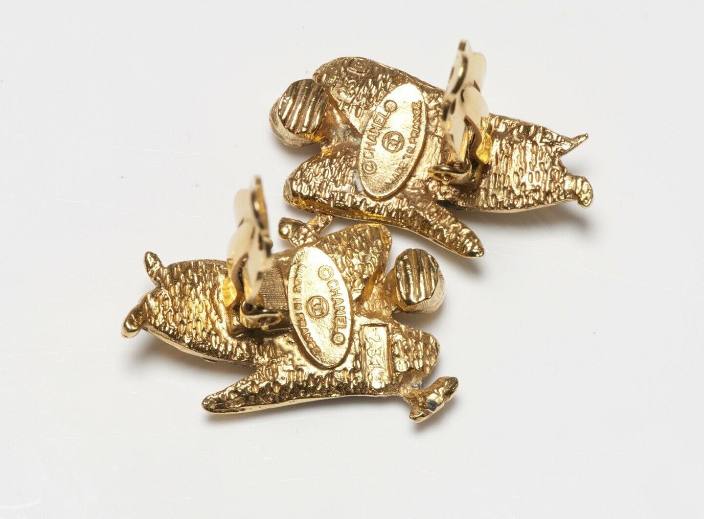 CHANEL Paris 1990’s Gold Plated Angel Earrings
