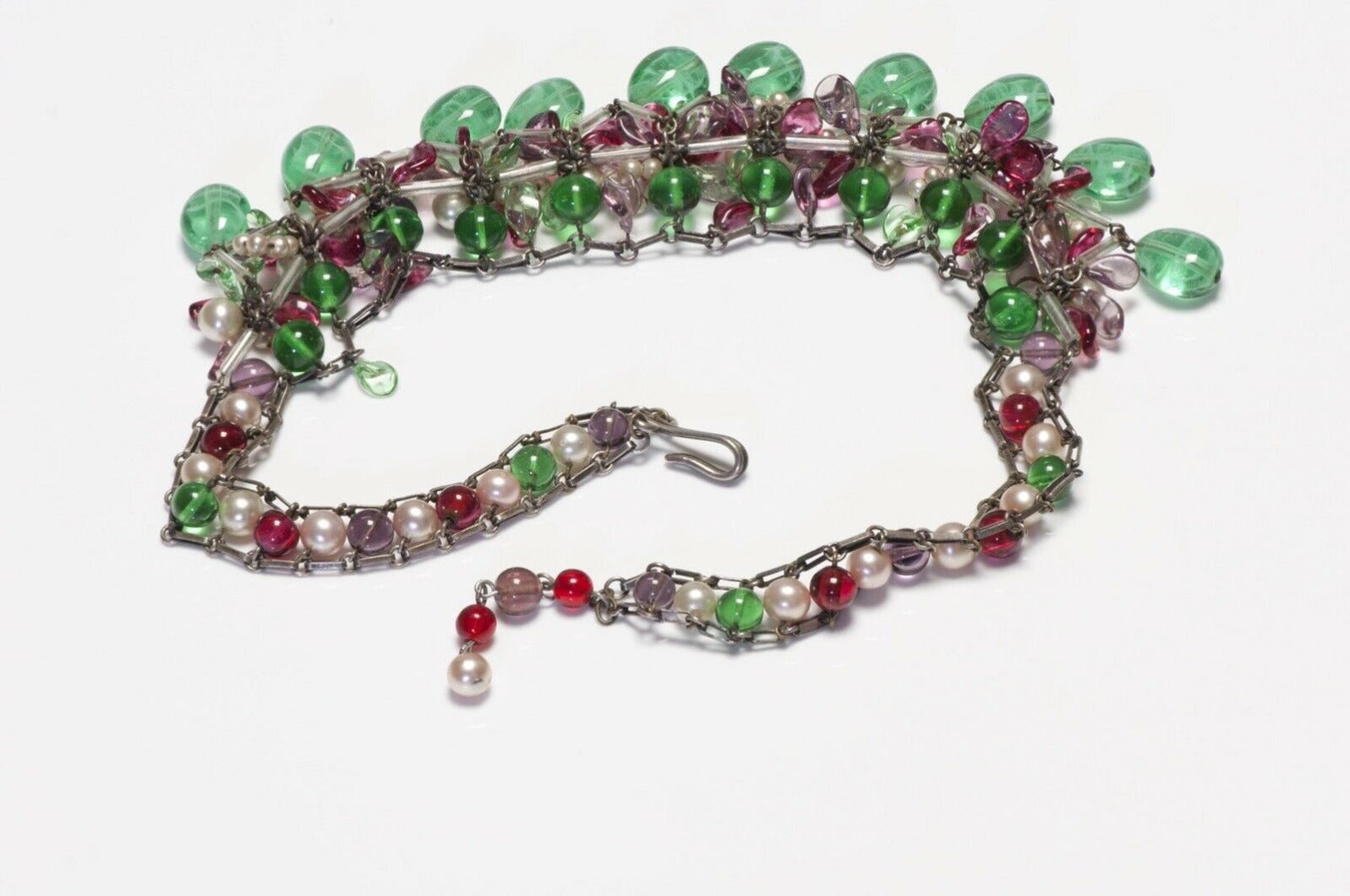 Chanel Paris by Louis Rousselet 1930’s Poured Glass Pearl Beads Necklace