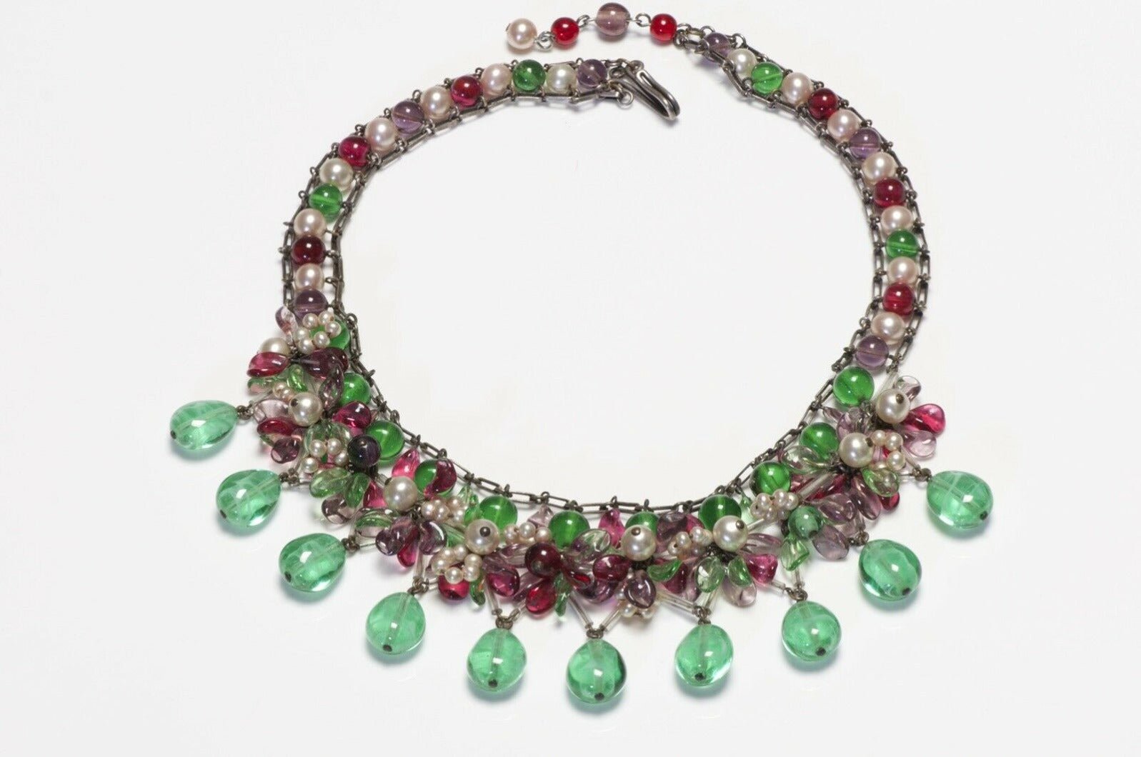 Chanel Paris by Louis Rousselet 1930’s Poured Glass Pearl Beads Necklace