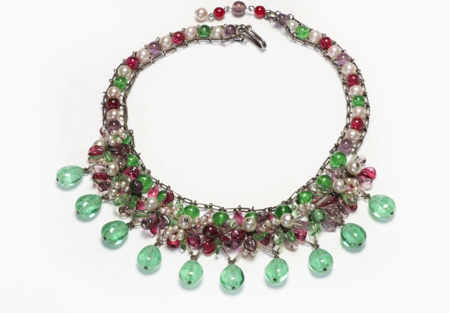 Chanel Paris by Louis Rousselet 1930’s Poured Glass Pearl Beads Necklace