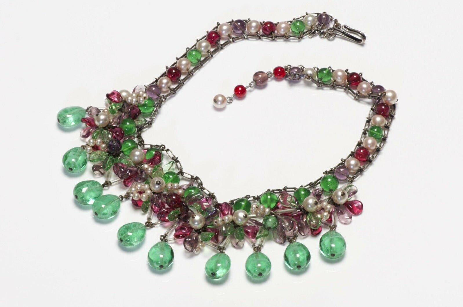 Chanel Paris by Louis Rousselet 1930’s Poured Glass Pearl Beads Necklace