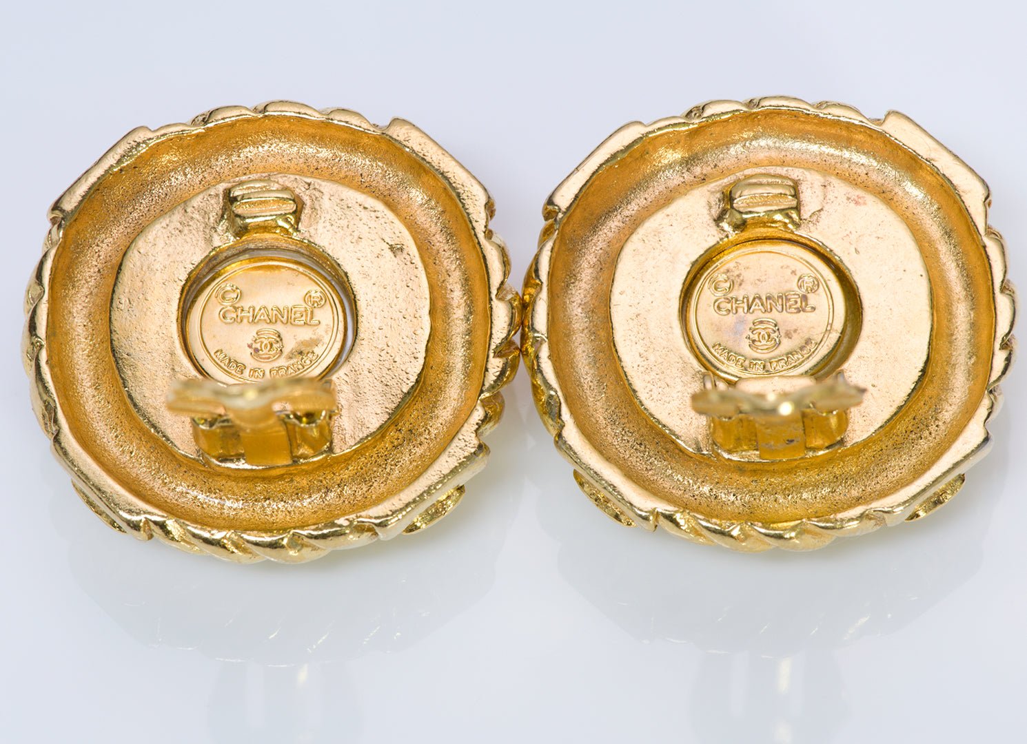 Chanel Paris CC 1970’s Rope Pearl Earrings