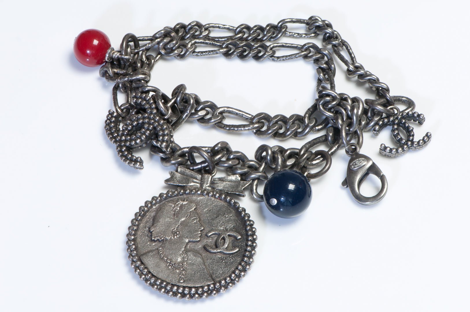 Chanel Paris Fall 2004 Coco Mademoiselle CC Coin Chain Charm Bracelet
