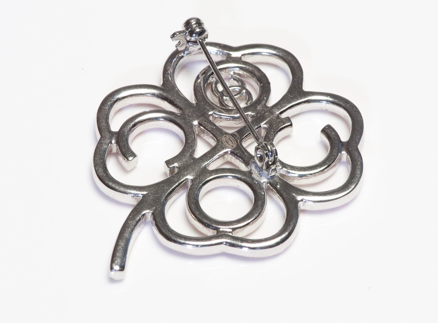 Chanel Paris Spring 2017 Pink Crystal Coco Clover Brooch