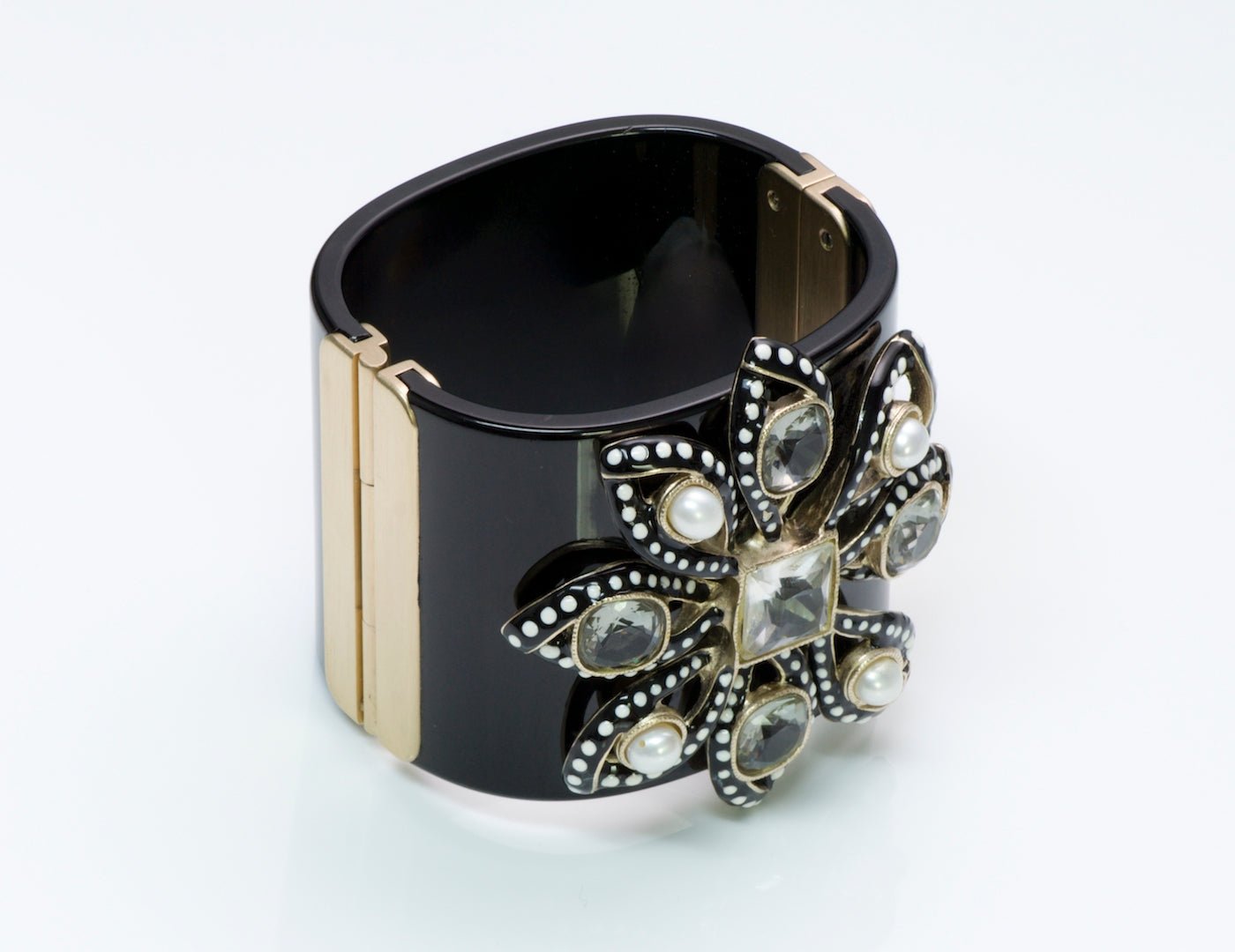 Chanel Pearl Crystal Flower Bracelet