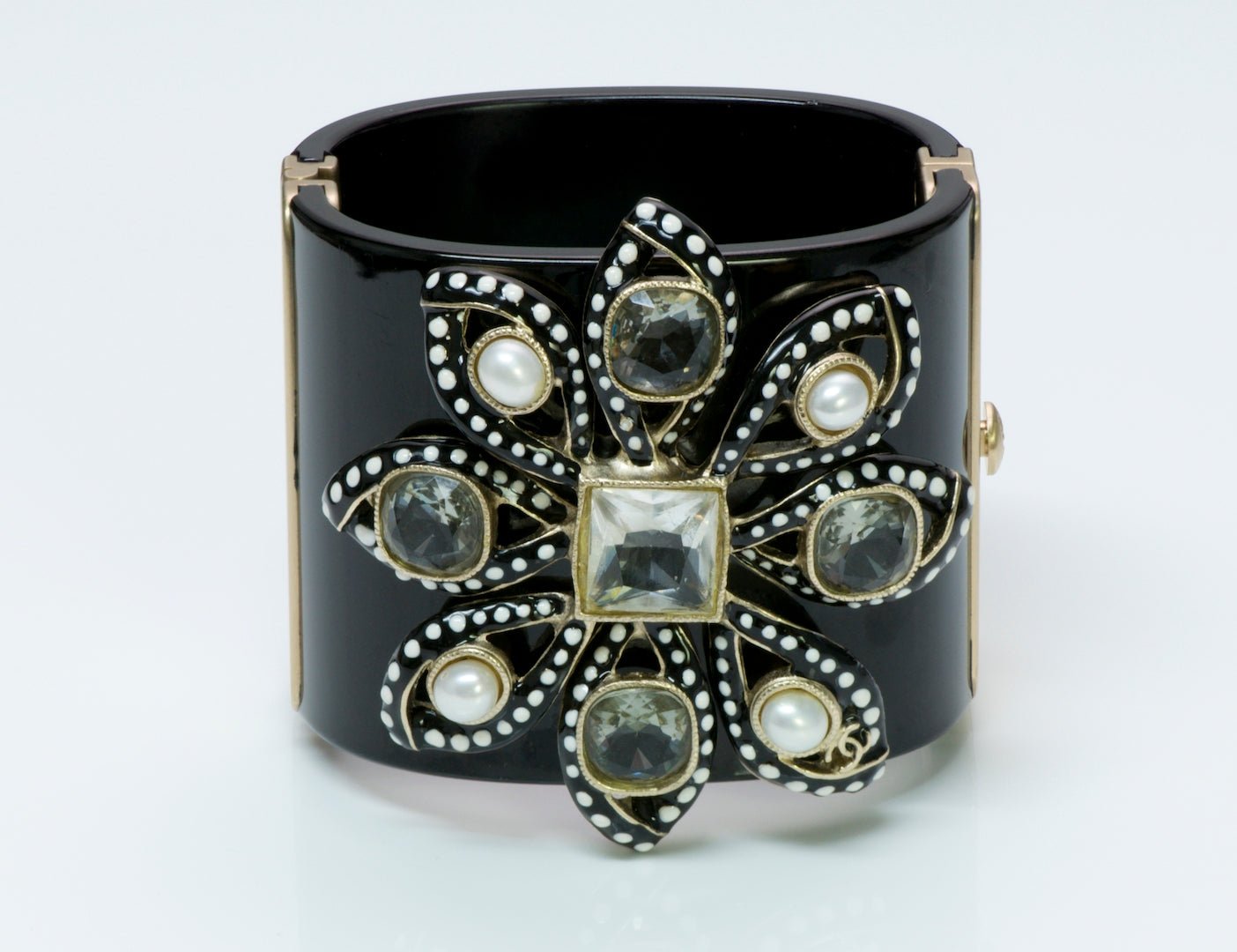 Chanel Pearl Crystal Flower Bracelet
