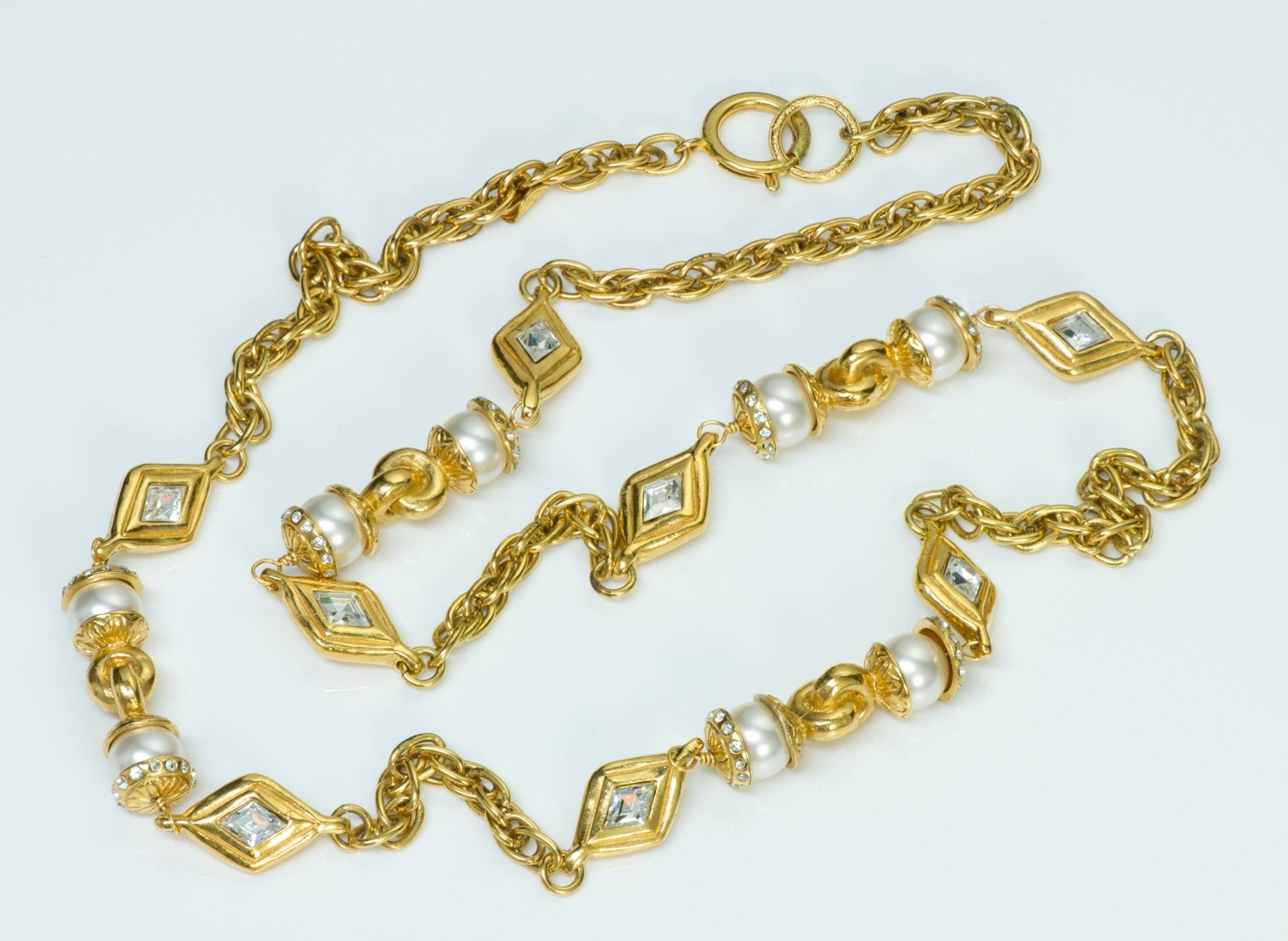 Chanel Rhinestone Pearl Necklace