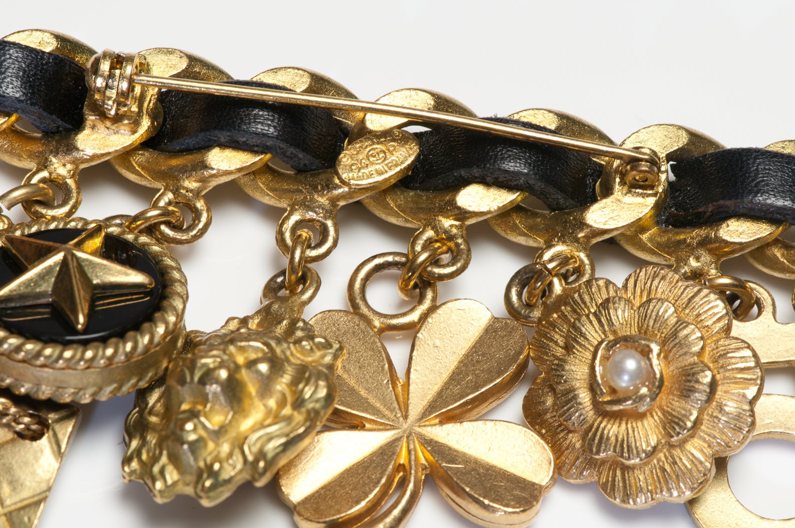 Chanel Spring 1994 Perfume Bottle Shoe Camellia Quilted Bag Charm Brooch