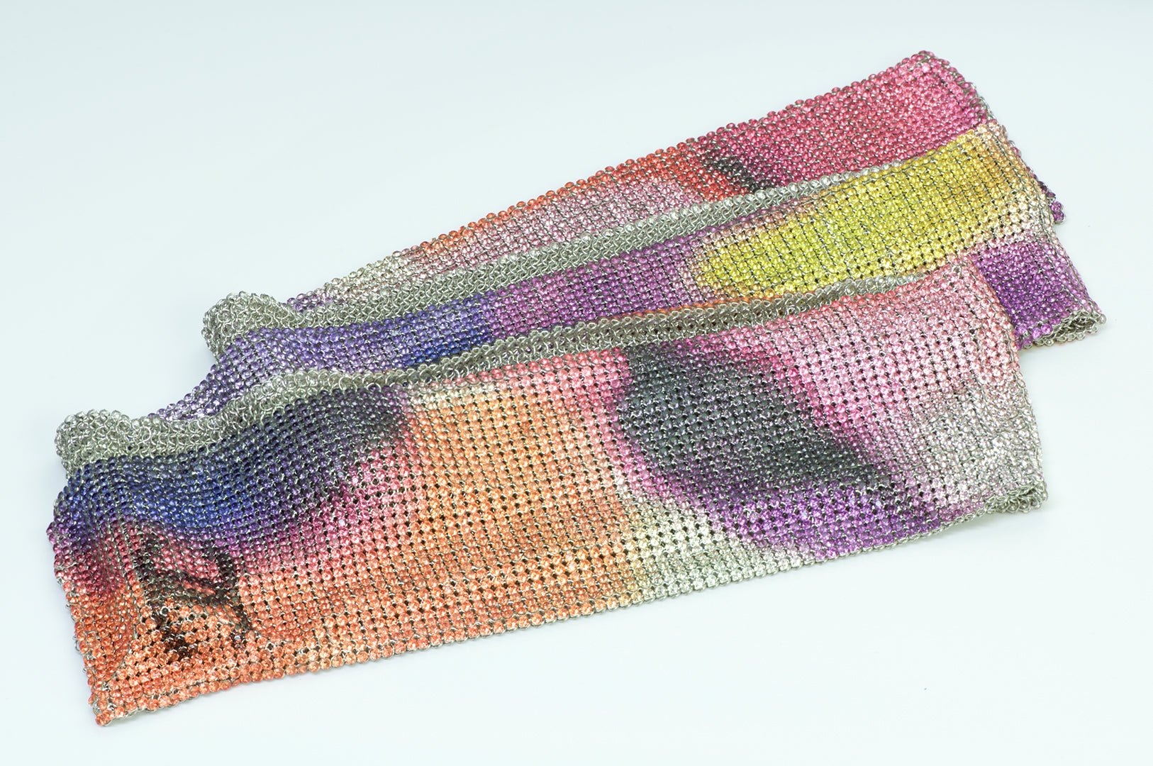 Chanel Spring 2015 Metal Mesh Crystal Scarf