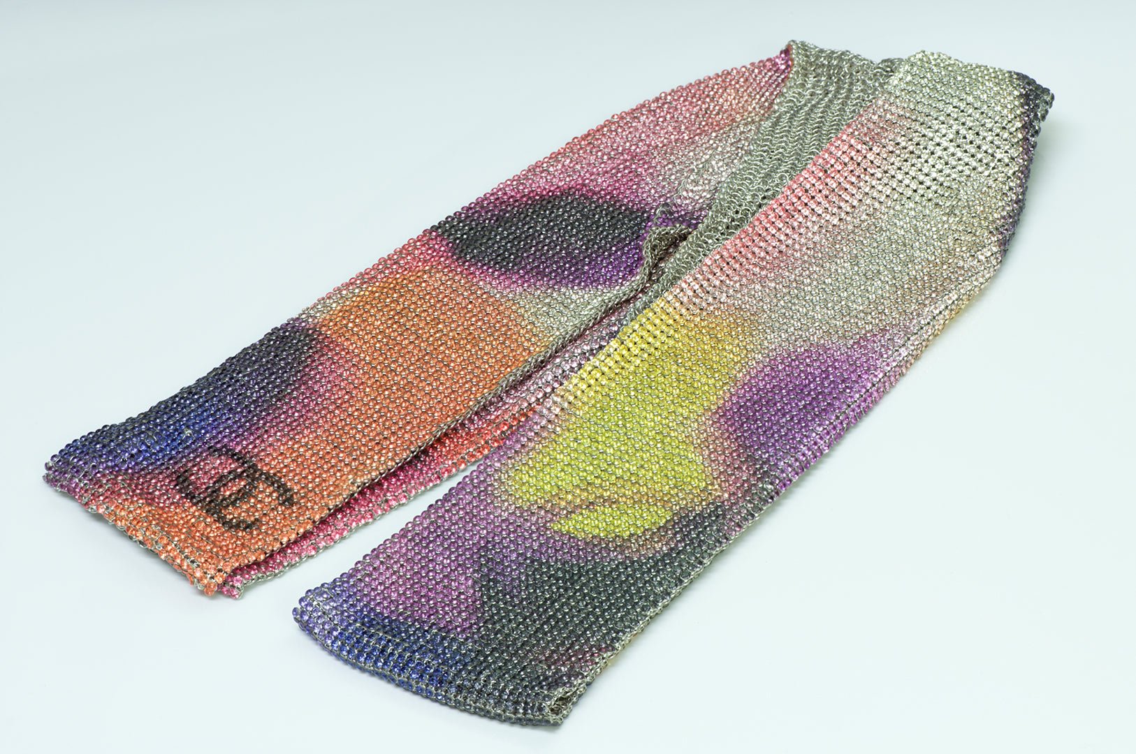 Chanel Spring 2015 Metal Mesh Crystal Scarf