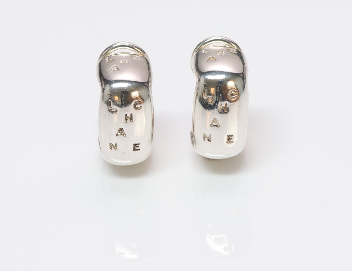 Chanel Sterling Silver Hoop Earrings