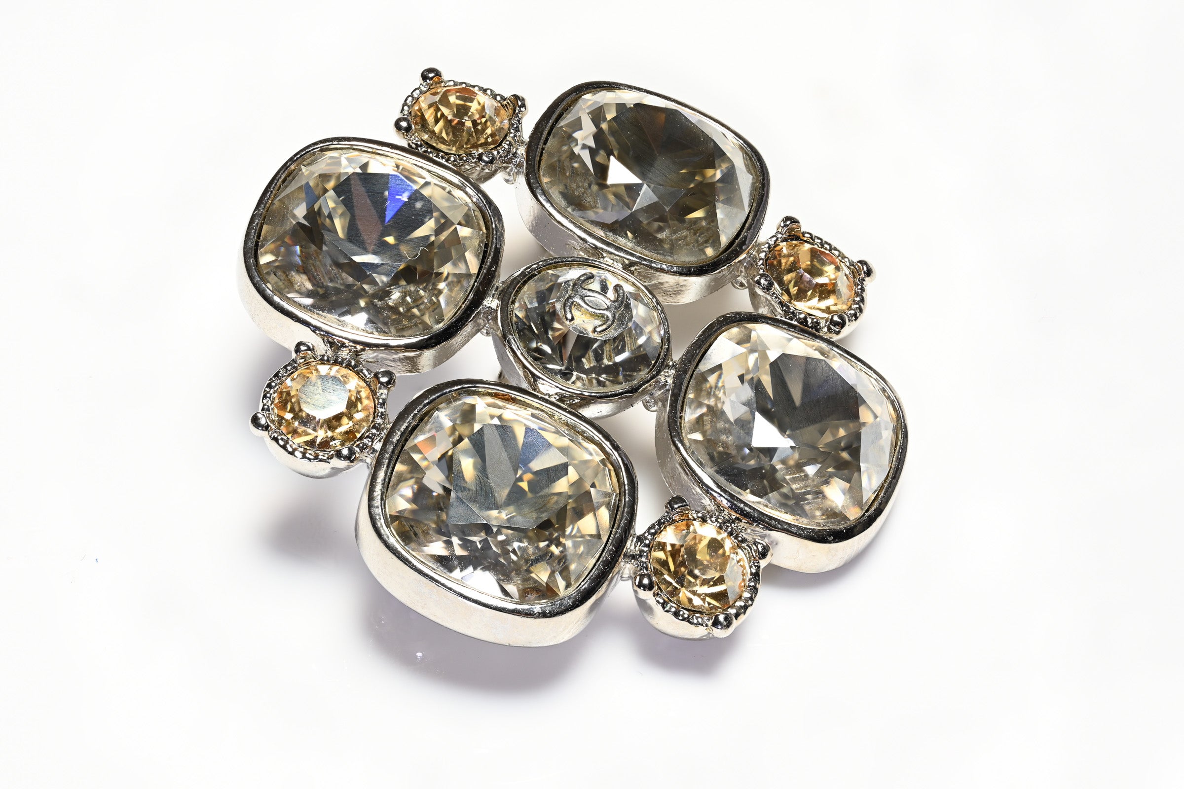 Chanel Fall 2012 Champagne Crystal CC Brooch