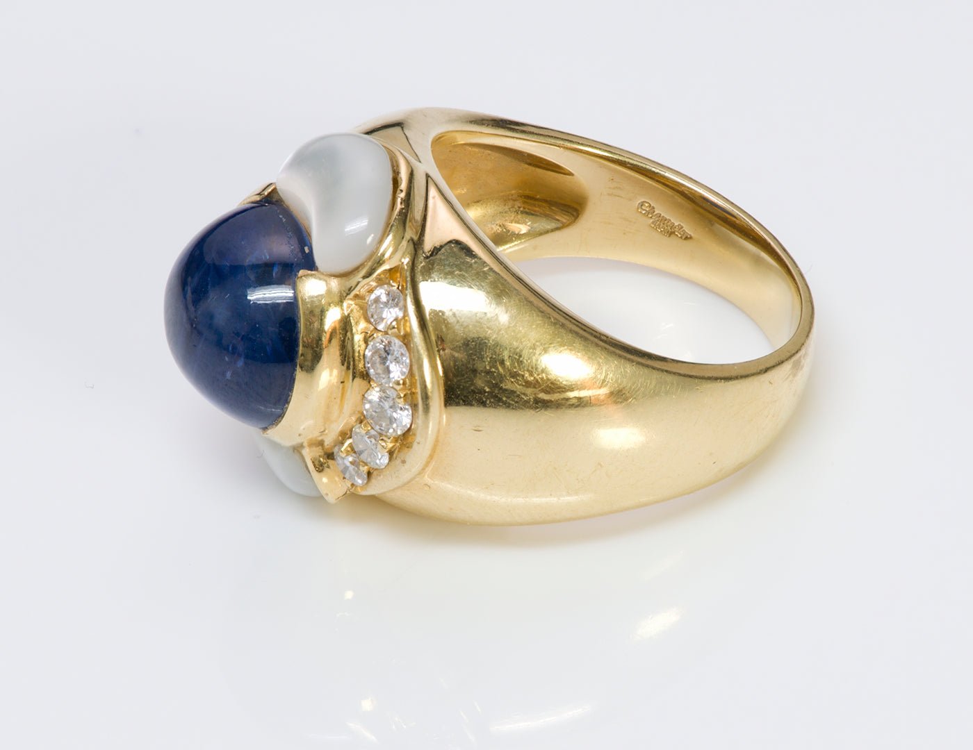 Chantecler Capri 18K Gold Sapphire Diamond Ring