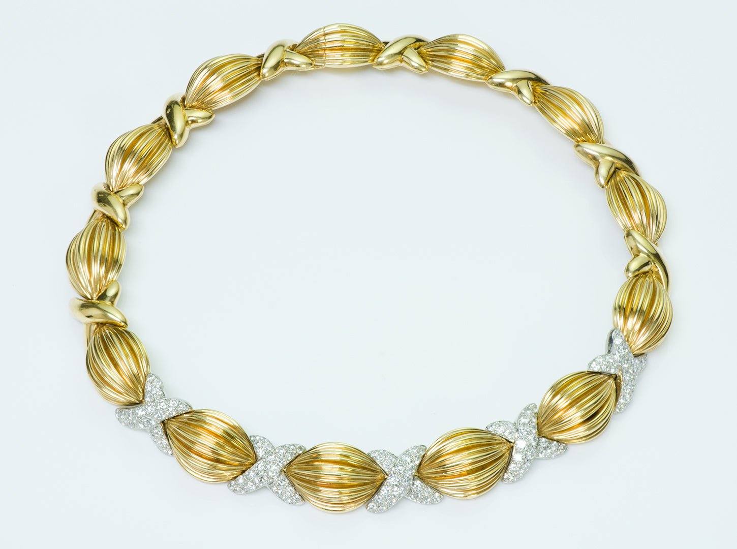 Charles Turi 18K Gold Diamond Collar Necklace