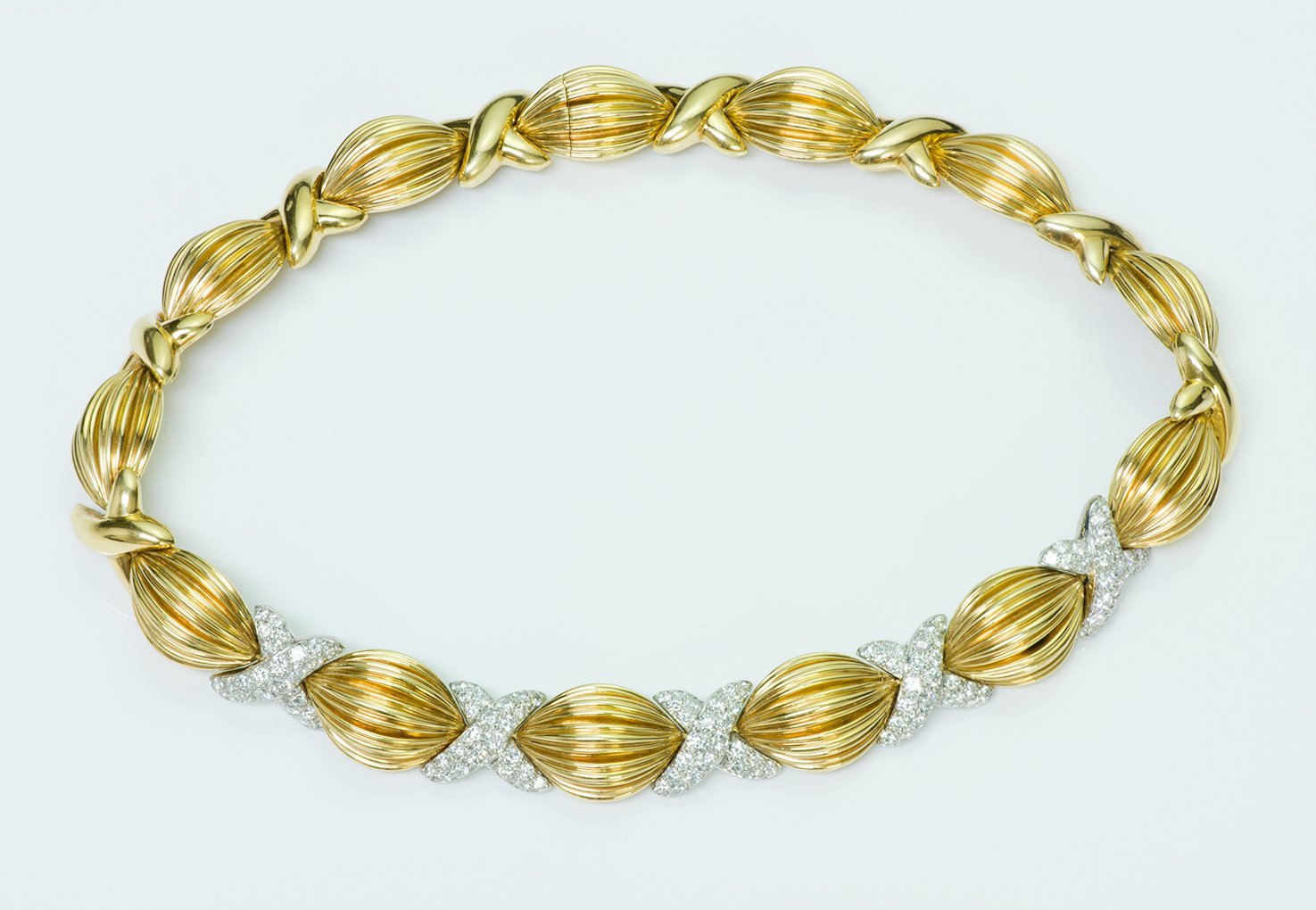 Charles Turi 18K Gold Diamond Collar Necklace