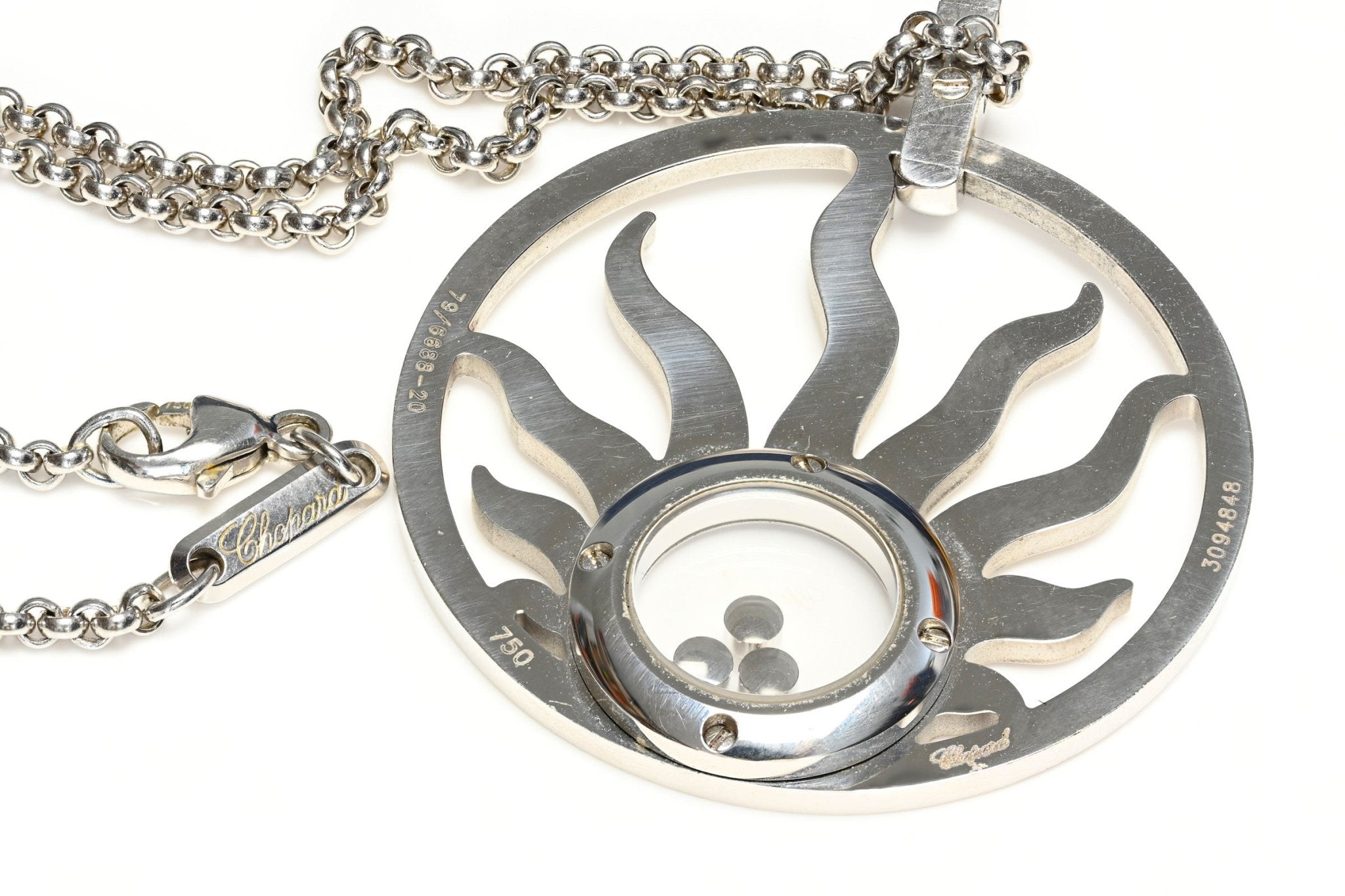 Chopard Happy Sun 18K Gold Diamond Pendant Necklace