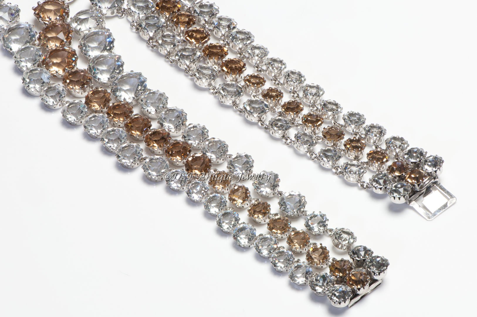 Christian Dior Couture 1960 Yves Saint Laurent Crystal Riviere Collar Necklace