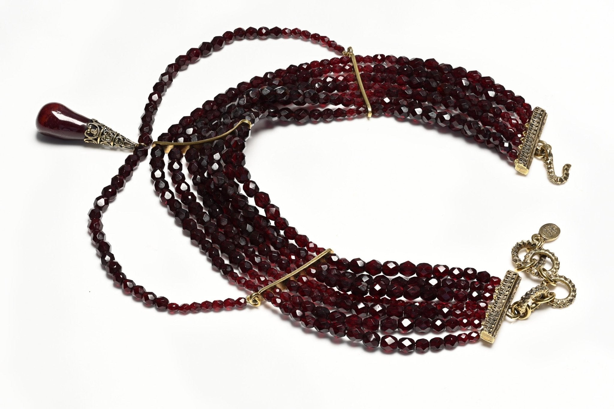 Christian Dior Couture 1998 Galliano Maasai Masai Red Glass Beads Choker Necklace