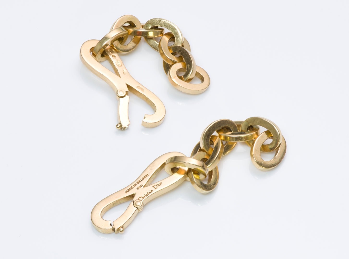 Christian Dior Gold Cufflinks