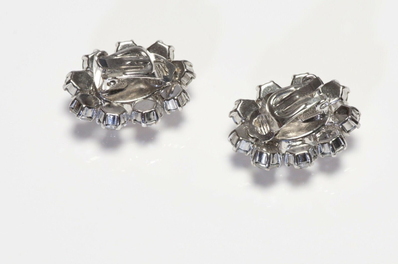 Christian Dior Henkel & Grosse Yellow Crystal Flower Earrings