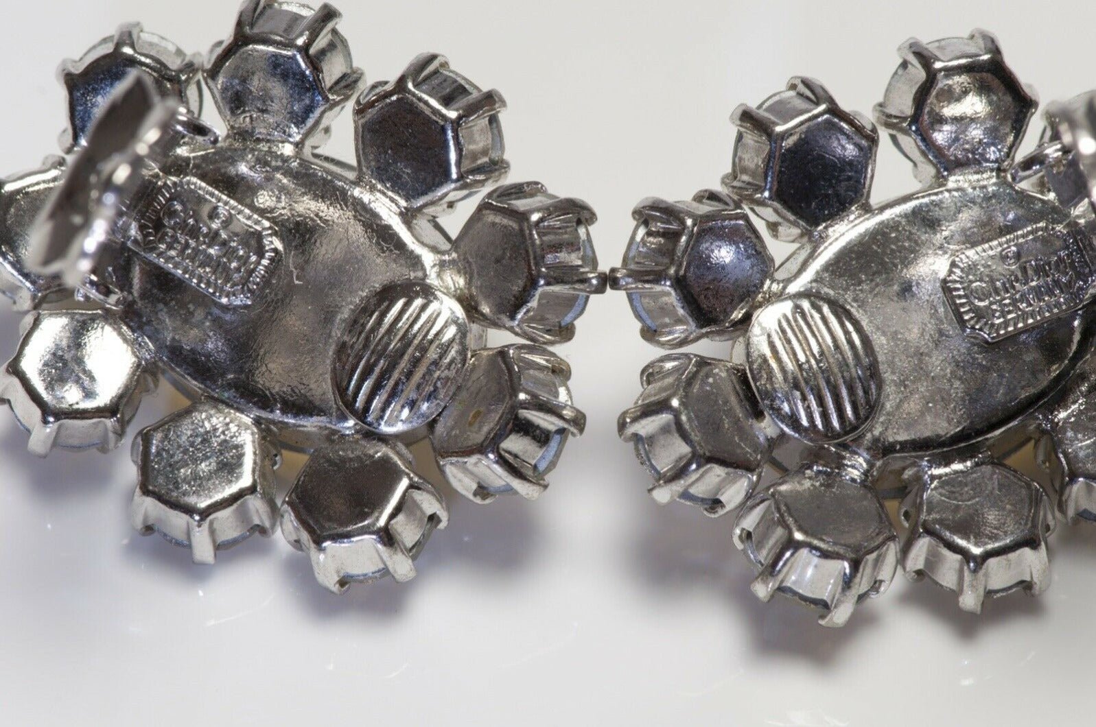 Christian Dior Henkel & Grosse Yellow Crystal Flower Earrings