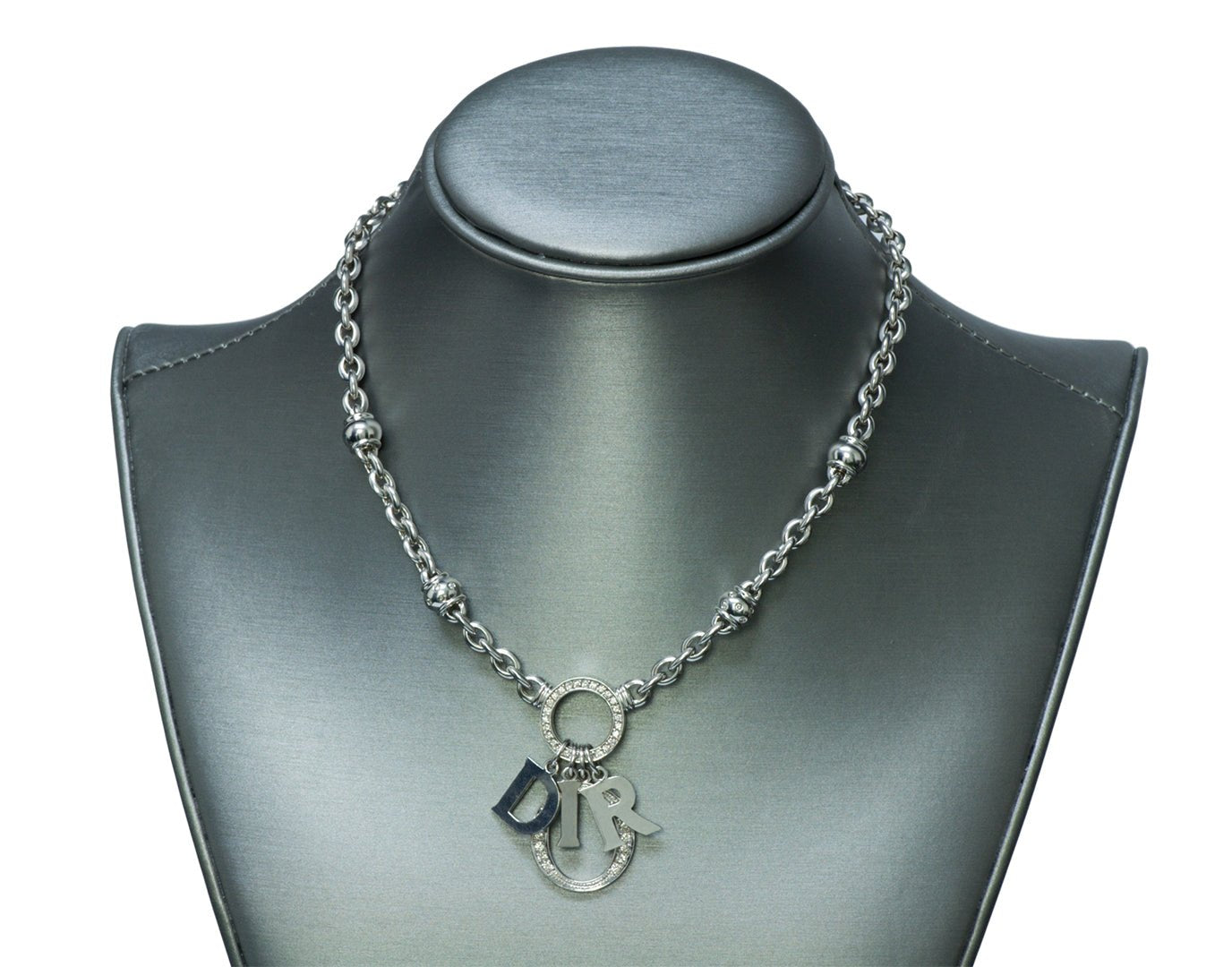 Christian Dior Style 18K Gold and Diamond Necklace