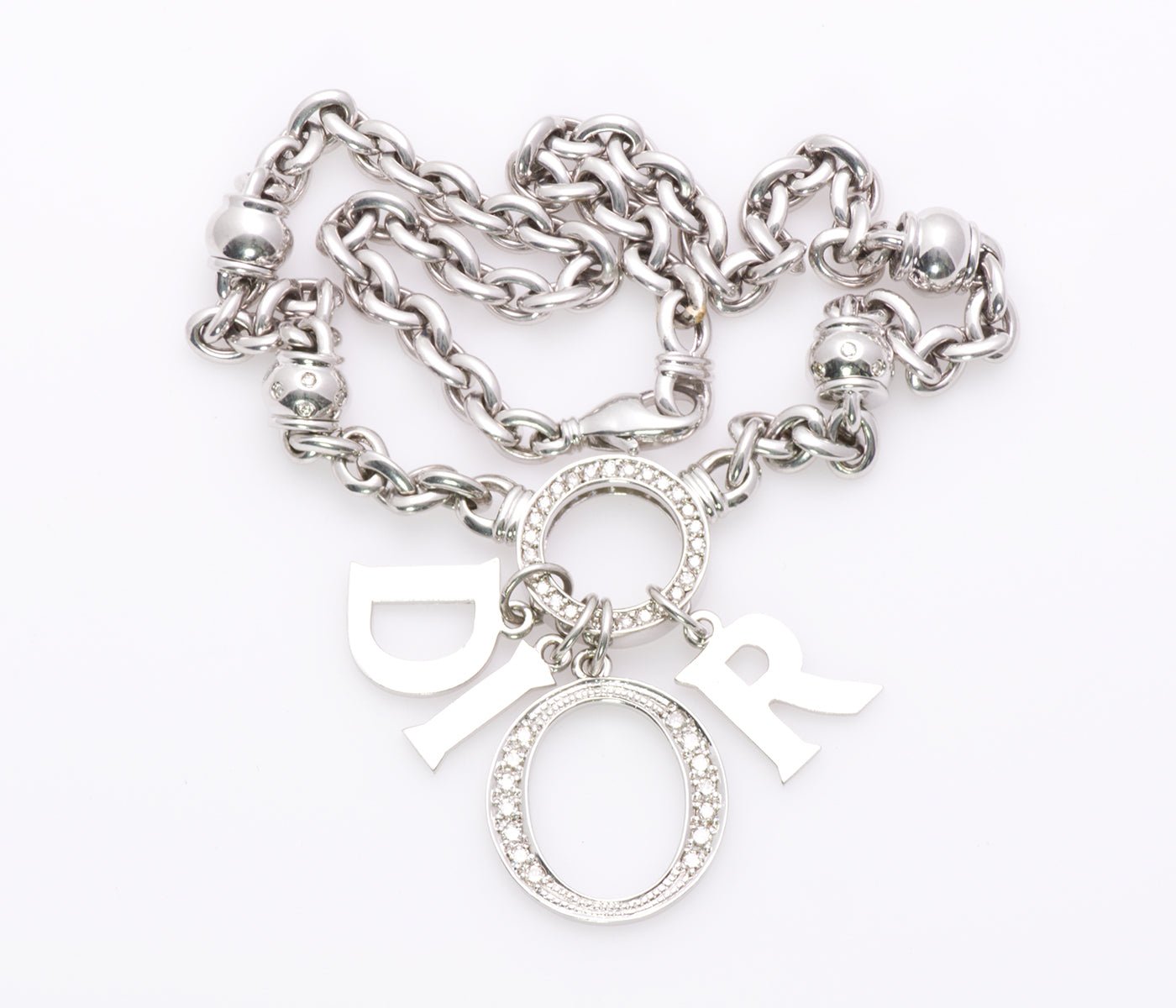 Christian Dior Style 18K Gold and Diamond Necklace