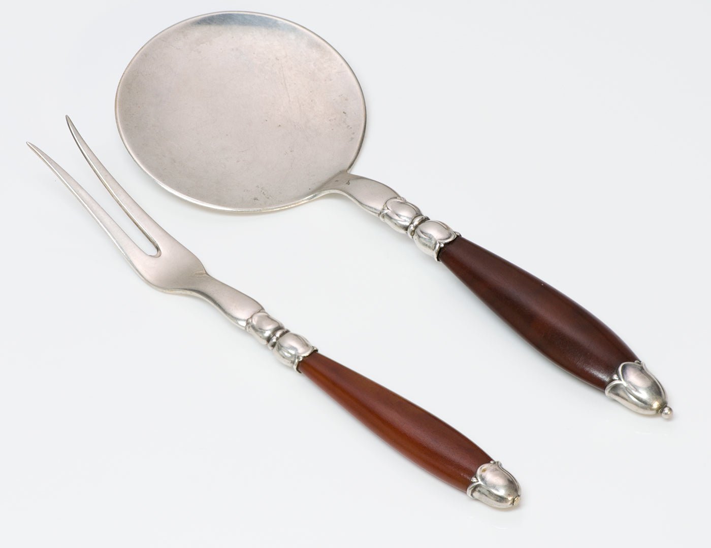 Christian F. Heise Amber Silver Fork & Flat Server