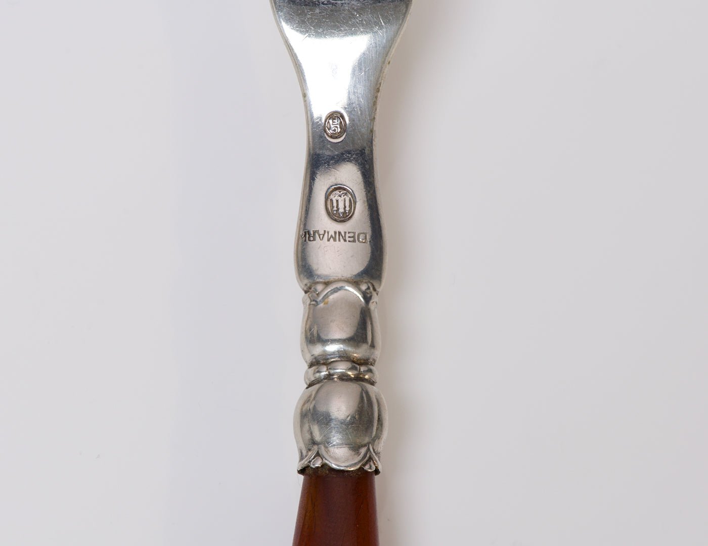 Christian F. Heise Amber Silver Fork & Flat Server