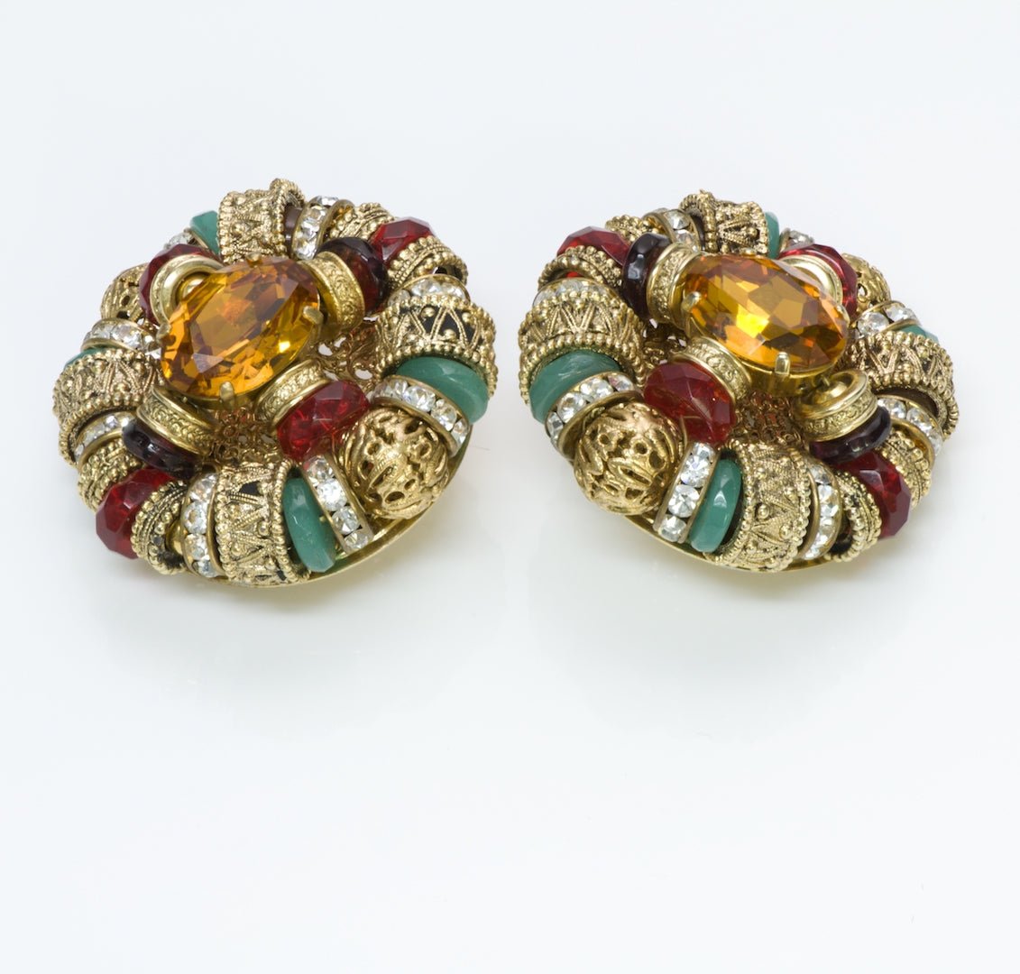 Christian Lacroix Couture Filigree Crystal Earrings