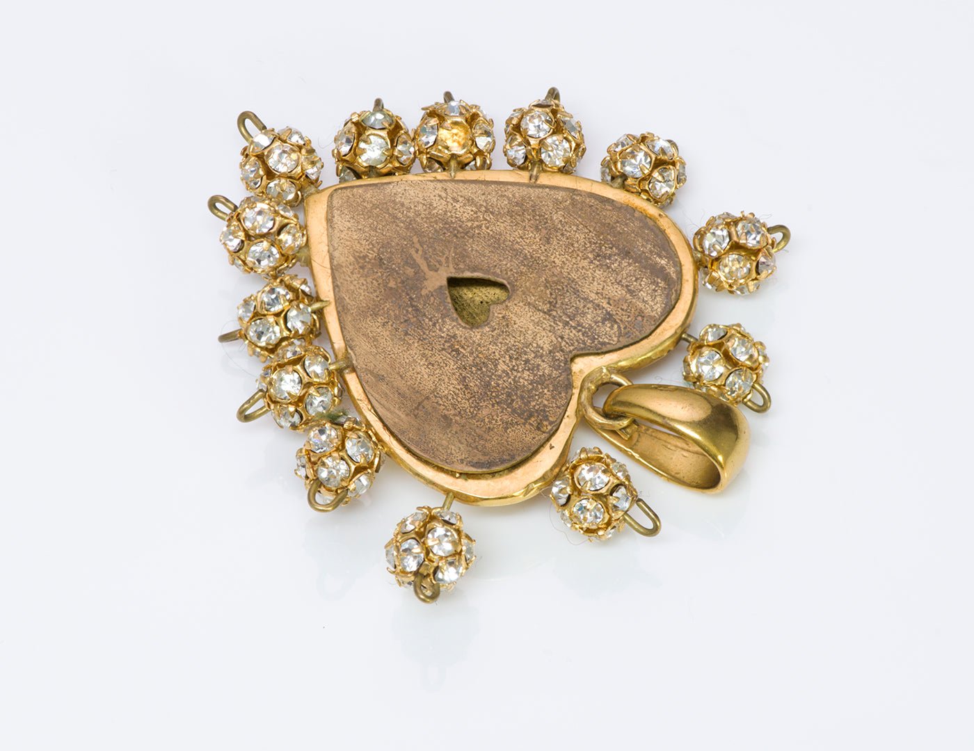 Christian Lacroix Gold Plated Heart Crystal Pendant