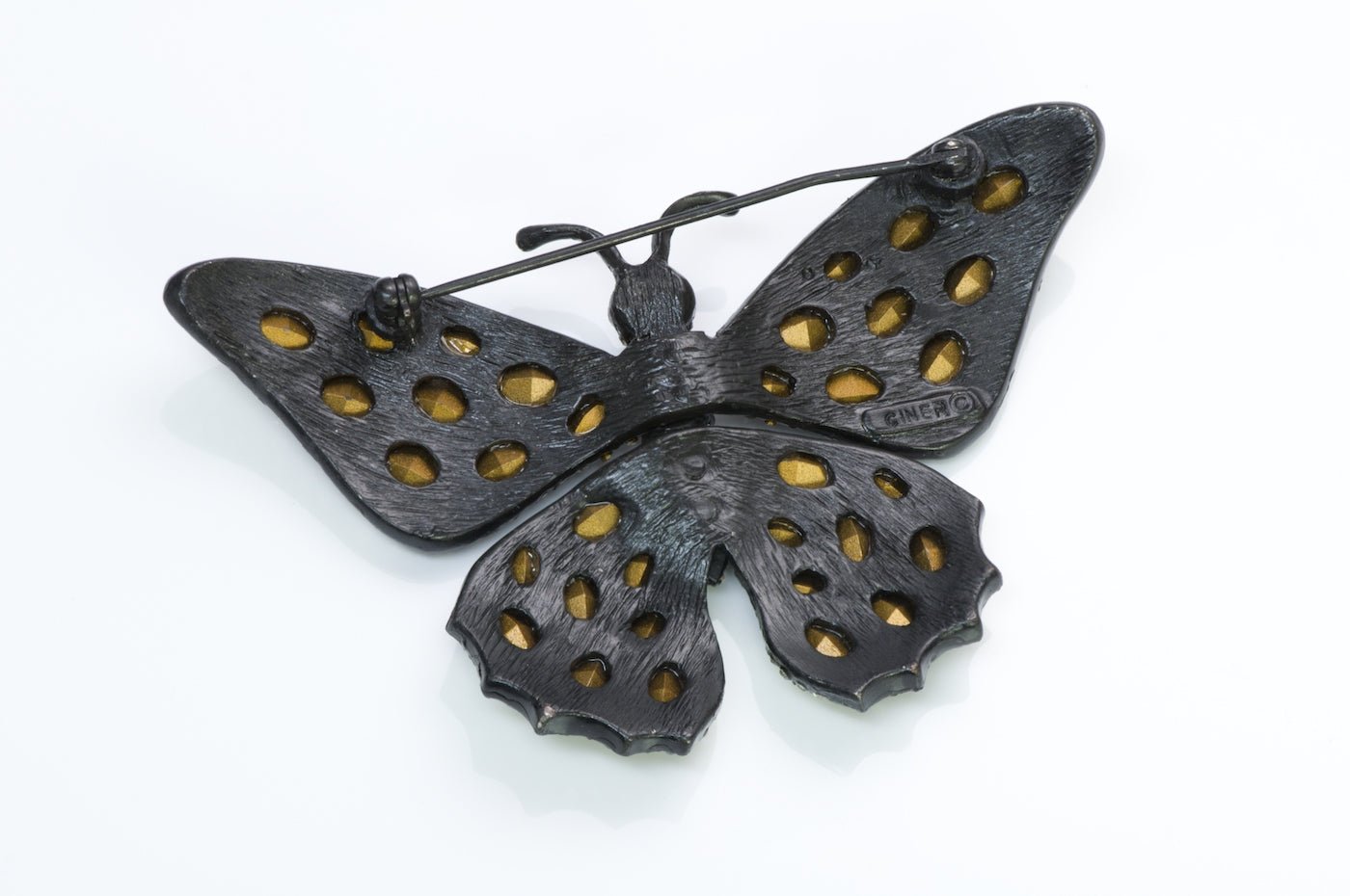 Ciner Crystal Butterfly Brooch