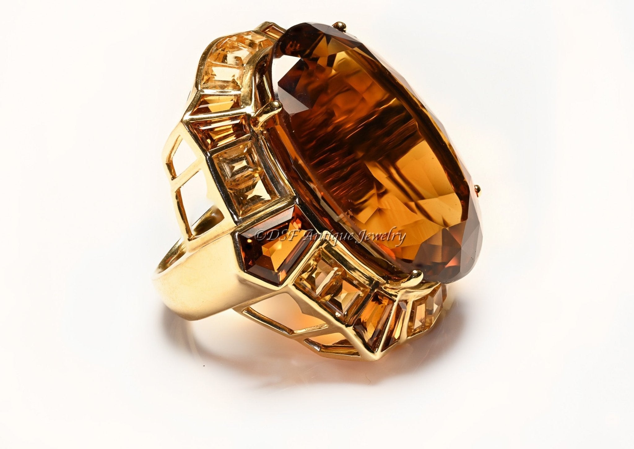 Citrine 18K Yellow Gold Ring