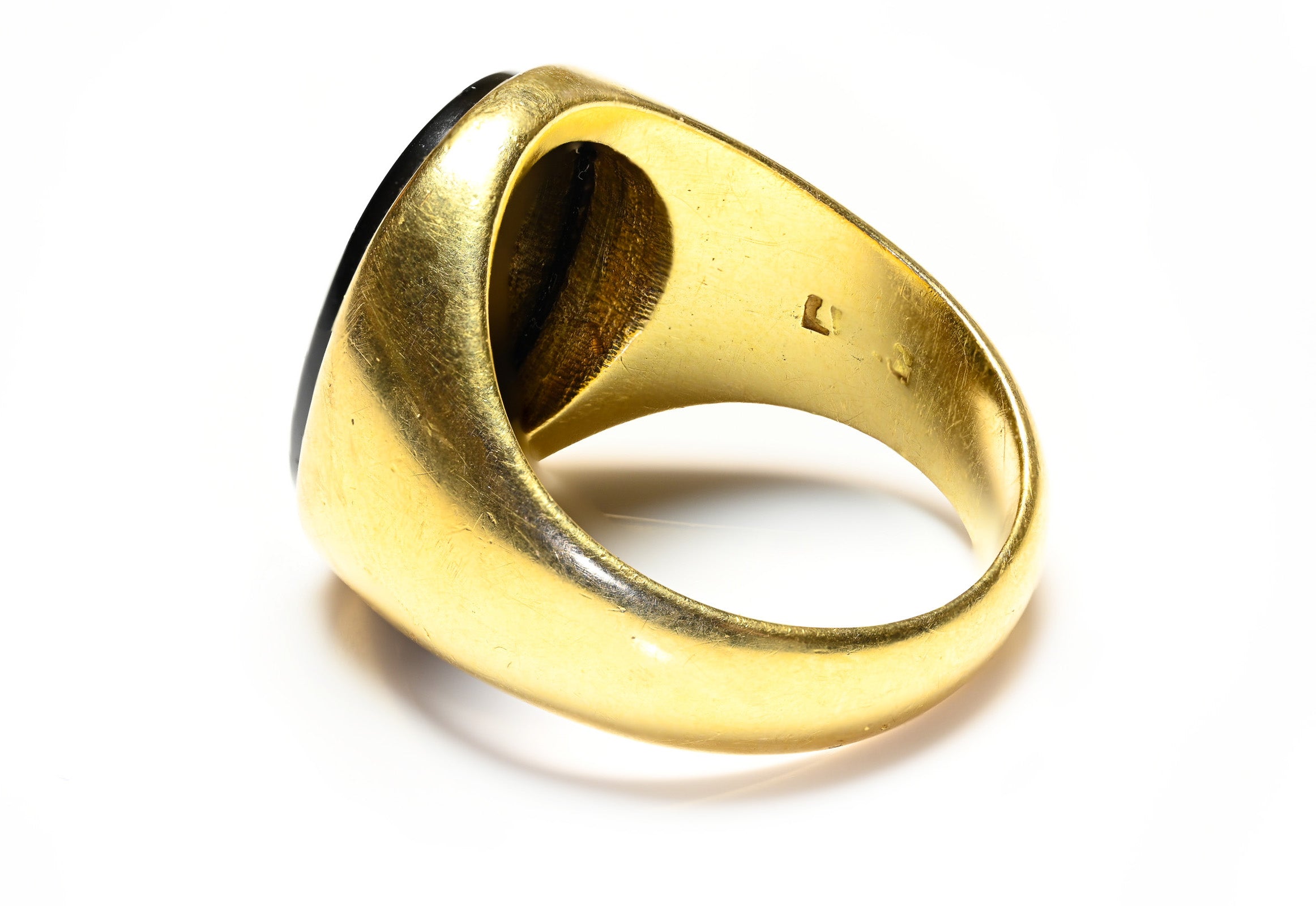 Antique 18K Gold Onyx Cockerel Crest Rings