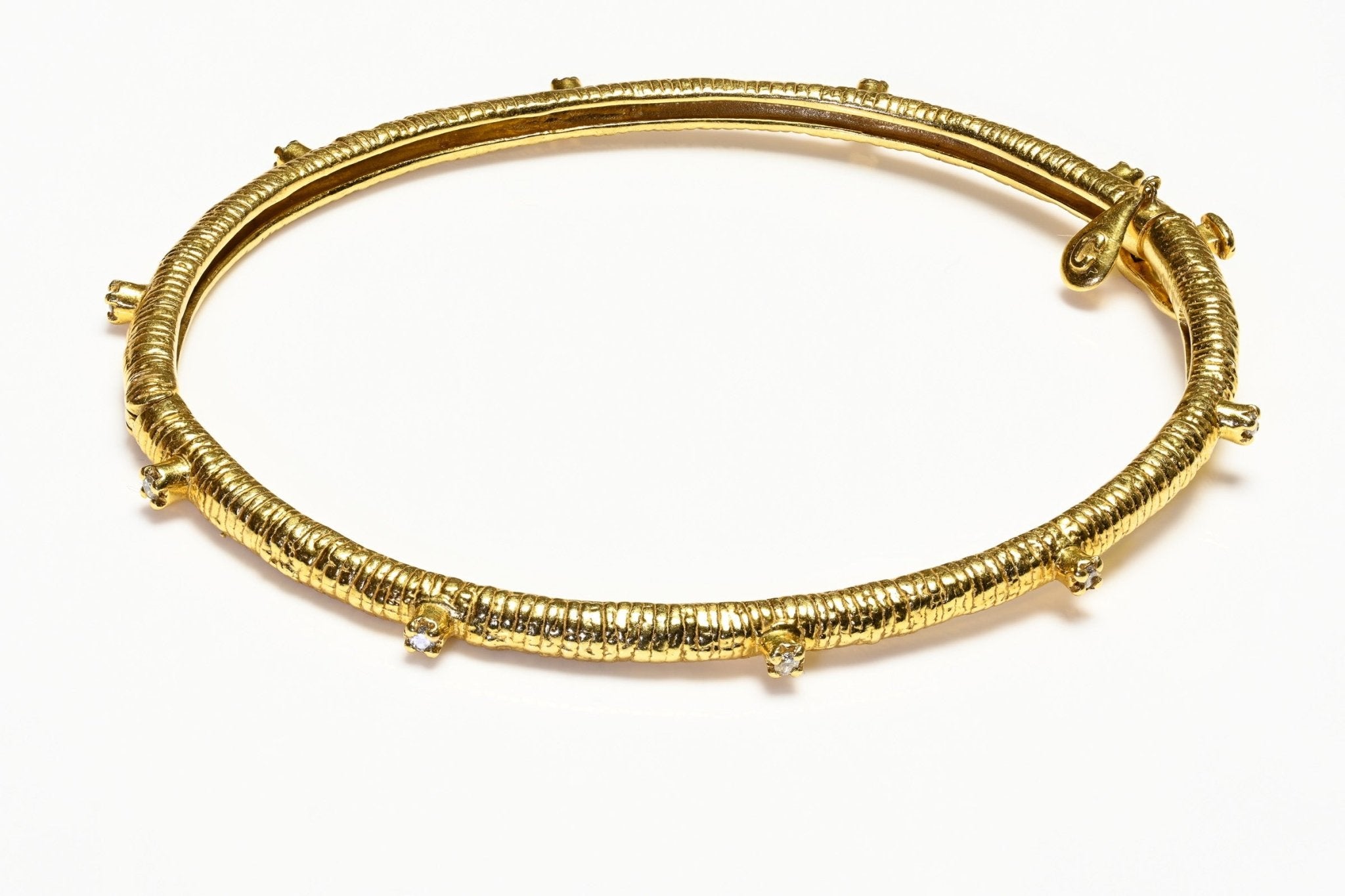 Coomi 20K Gold Diamond Wrapped Bangle Bracelet