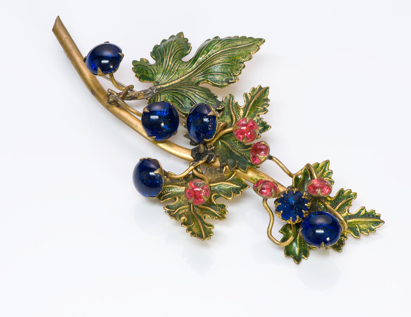 Countess Cissy Zoltowska CIS 1950’s Glass Enamel Brooch