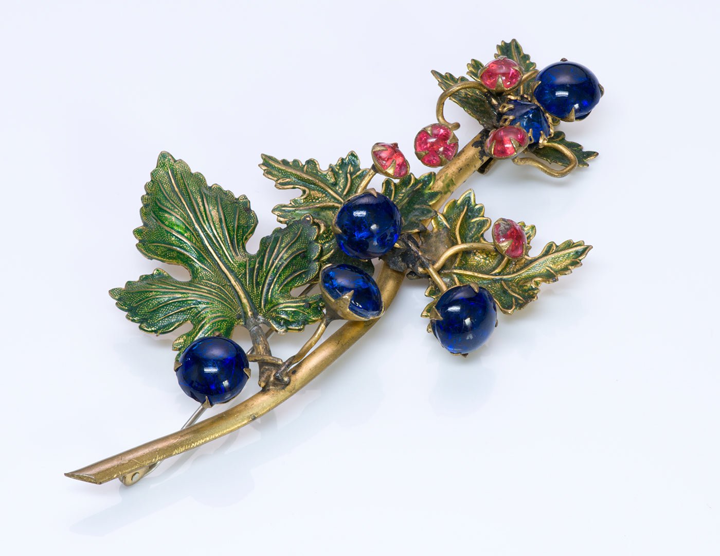 Countess Cissy Zoltowska CIS 1950’s Glass Enamel Brooch