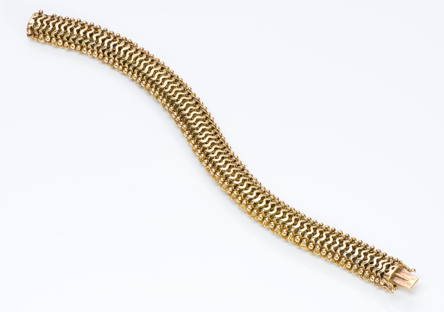 Couscous 18K Gold Diamond Lapis Bracelet